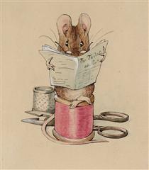 Frontispiece. The Tailor Mouse - Beatrix Potter