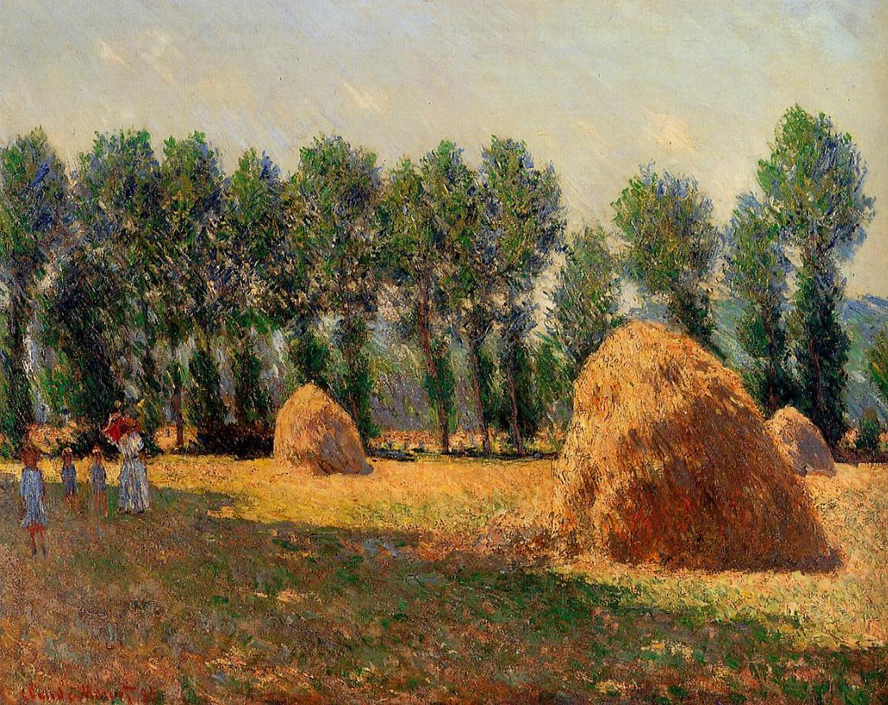 Haystacks At Giverny - Claude Monet - WikiArt.org - Encyclopedia Of ...