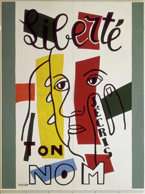 Freedom, I write your name painting by Fernand Leger