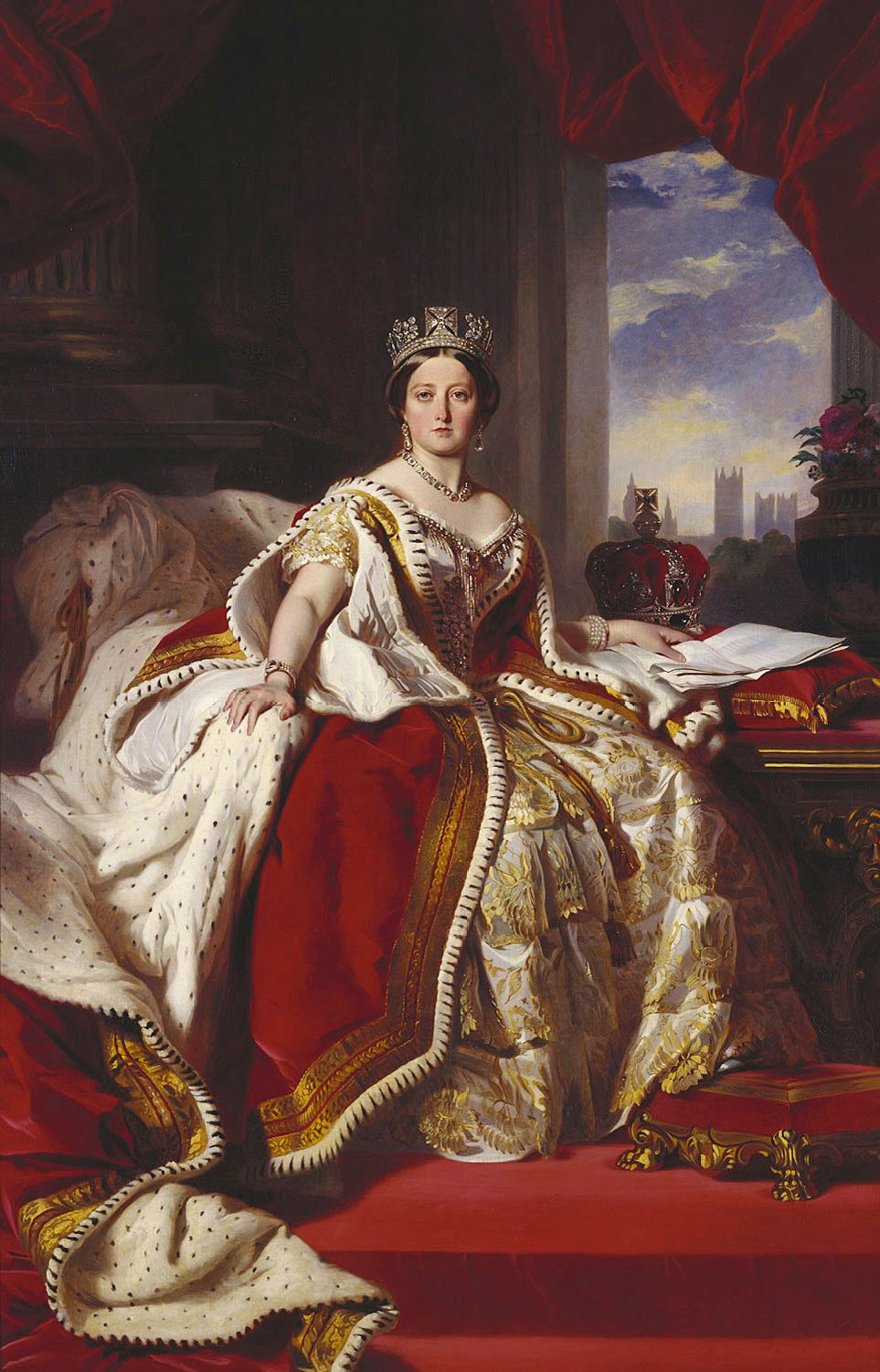 Franz Xavier Winterhalter Portrait Of Queen Victoria Art Print For Sale