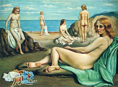 Bathers on the beach - Giorgio de Chirico