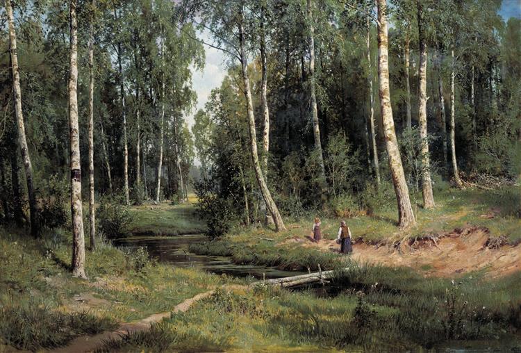 In The Birch Tree Forest - Shishkin Ivan