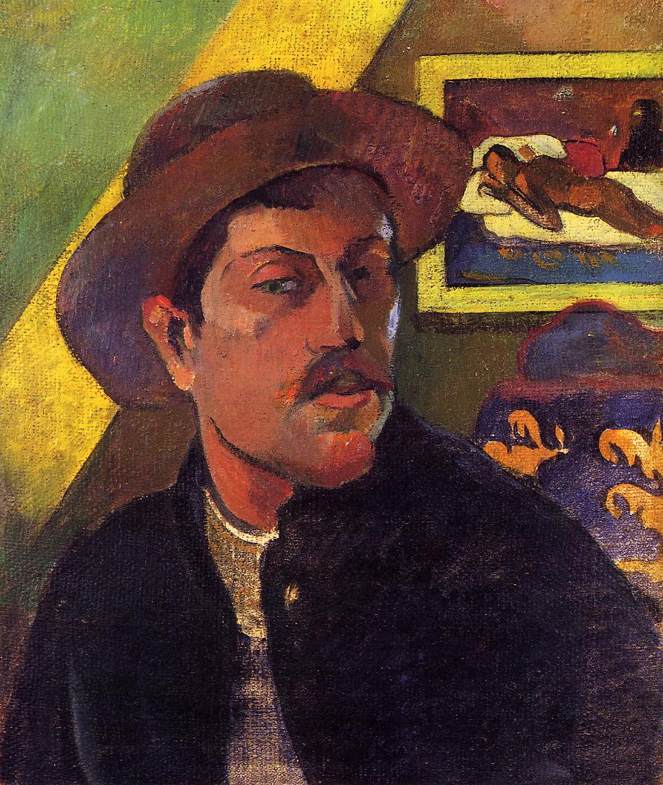 Self Portrait in a Hat - Paul Gauguin - WikiArt.org ...