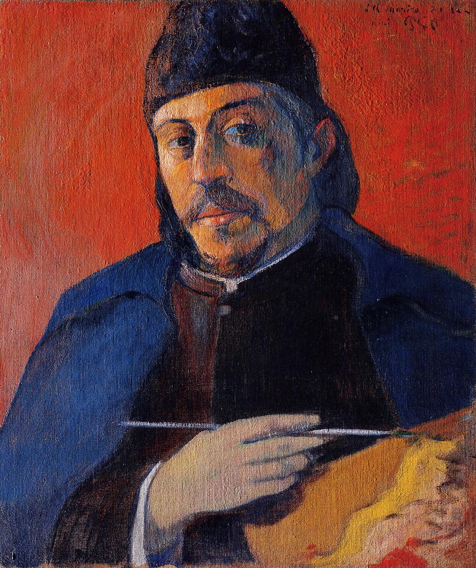 Self portrait with palette - Gauguin Paul - WikiArt.org