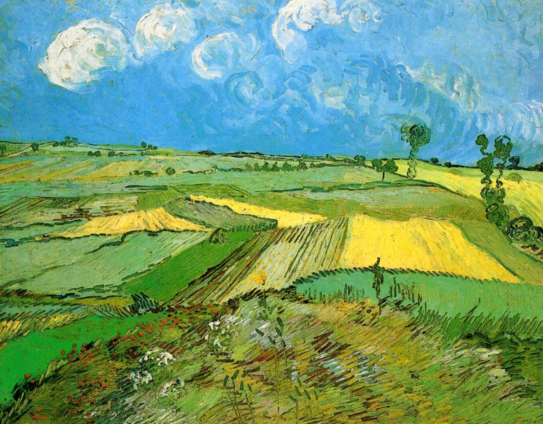 Wheat Fields At Auvers Under Clouded Sky Vincent Van Gogh Wikiart