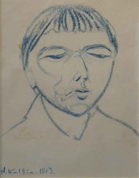Portrait of Sergei Sudeikin - Nikolaï Koulbine