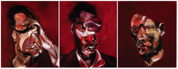 Три этюда для Портрета Люсьена Фрейда, центральная панель, 1965 - Френсис Бэкон