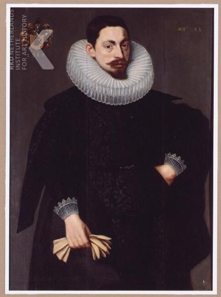 Portrait of a Bearded Man, at Age 32, 1615 - Adam van Noort