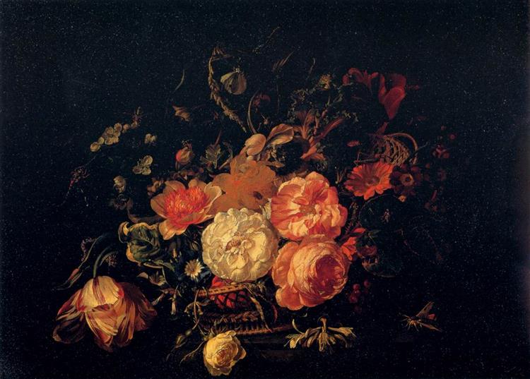 Basket of Flowers, 1711 - Rachel Ruysch