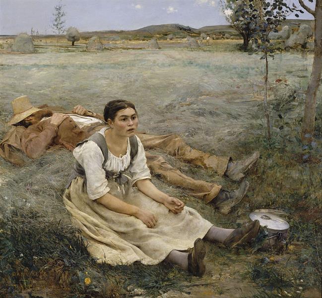 Hay Making, 1877 - Жуль Бастьєн-Лепаж