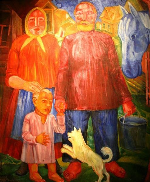 Family of a Middle Peasant, 1929 - Виктор Никандрович Пальмов
