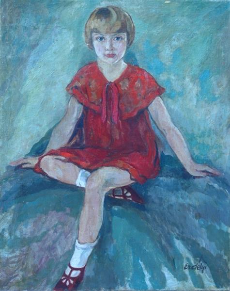 Girl in Red - Adalbert Erdeli