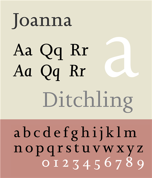 Sample Image for the Font Joanna Nova - Eric Gill