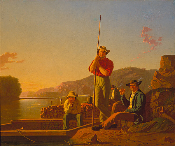 The Wood-boat, 1850 - Джордж Калеб Бингем