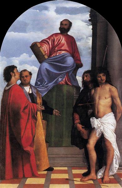 São Marcos Entronado, 1510 - Ticiano Vecellio