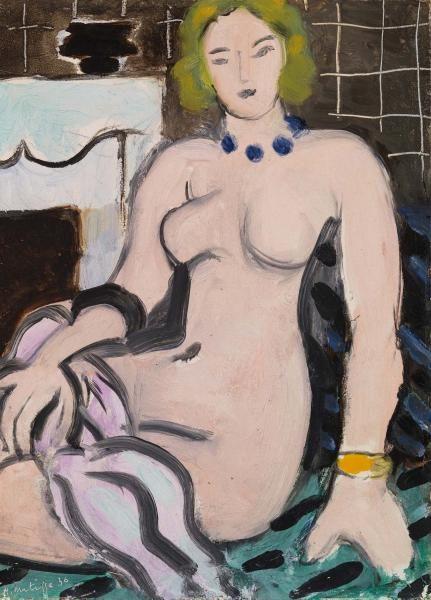 Nude with a Blue Necklace, 1936 - Анри Матисс