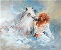 Mujer con caballo - Javier Ibarrondo Los Arcos