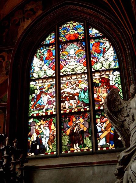 Stained glass window in the Holy Cross Chapel, Wawel Cathedral - Юзеф Мехоффер