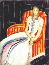 Simone in Striped Armchair - Henri Matisse