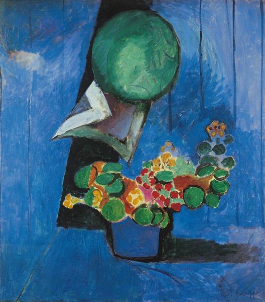 Квіти та керамічна тарілка, 1913 - Анрі Матісс