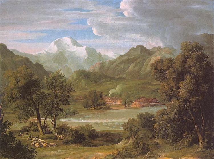 Das Lauterbrunner Tal, 1821 - Йозеф Антон Кох