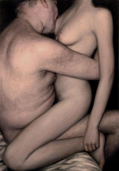 Old man and young girl, 2006 - Dan Witz