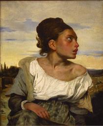 Joven huérfana en el cementerio - Eugène Delacroix