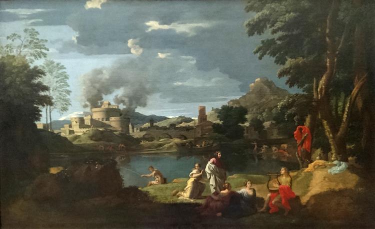 Orpheus and Eurydice (Landscape with Orpheus and Eurydice), c.1650 - Nicolas Poussin