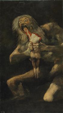 Saturno devorando um filho - Francisco de Goya