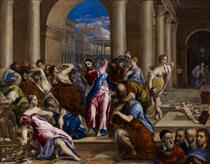 Christus vertreibt die Wechsler aus dem Tempel - El Greco