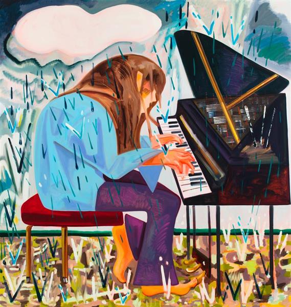 Piano in the Rain, 2012 - Dana Schutz