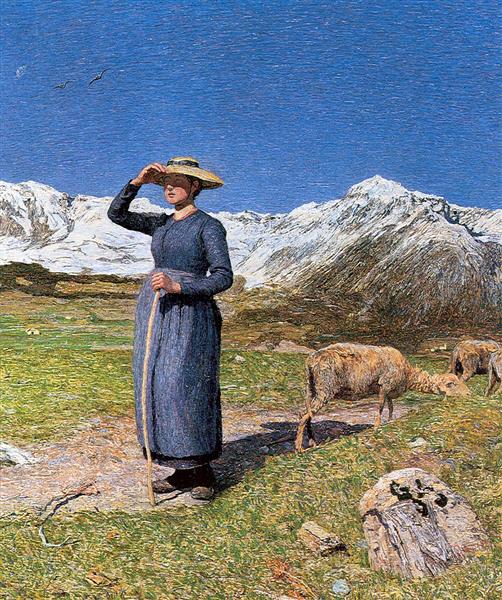 Mittag in Den Alpen, 1891 - Giovanni Segantini
