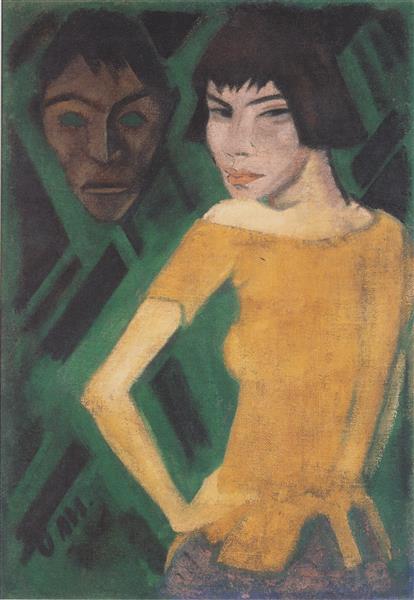 Marischka Mit Maske, 1919 - Otto Mueller