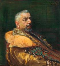 Portrait of Erazm Barącz - Leon Wyczółkowski