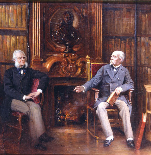 The Duc D'aumale with a Friend in His Study at the Château De Chantilly, 1880 - Gabriel Ferrier