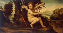 Cupid in a Landscape - Giovanni Antonio Bazzi