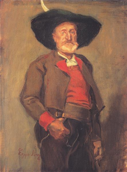 Bildnis Costenoble in Tracht, 1905 - Albin Egger-Lienz