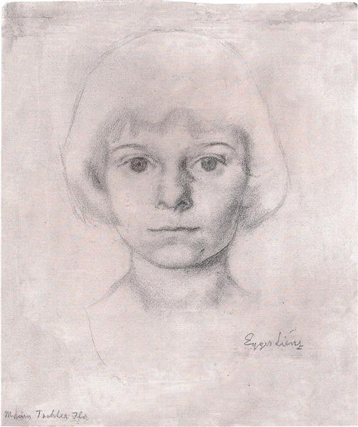 the Artists Daughter Ila, 1919 - Albin Egger-Lienz