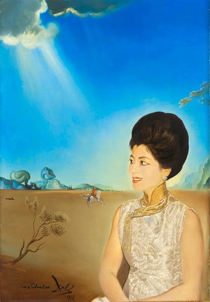 Portrait of Mon Ling Yu Landegger, (1964), 1964 - Salvador Dali