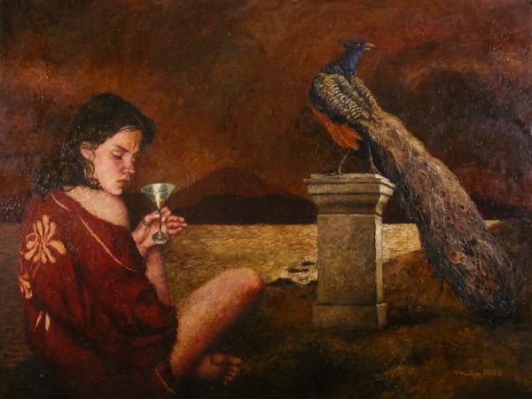 Girl And Peacock, 2005 - Александр Ройтбурд