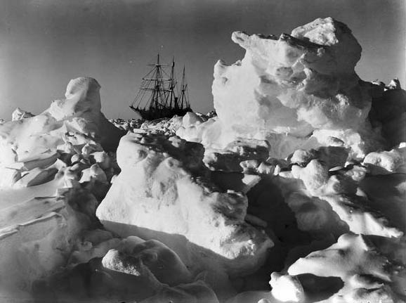 HMS Endurance Trapped in Antarctic Pack Ice, 1915 - Frank Hurley