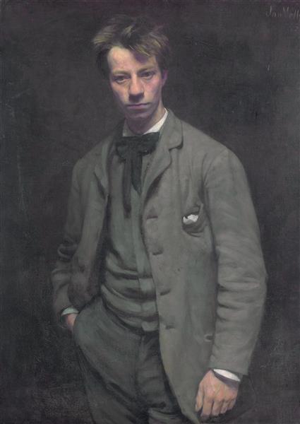 Portrait of Albert Verwey, 1885 - Jan Veth