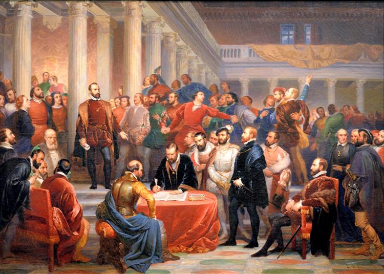 The Compromise of the Dutch Nobles at Brussels, 1566, 1849 - Эдуард де Бьеф