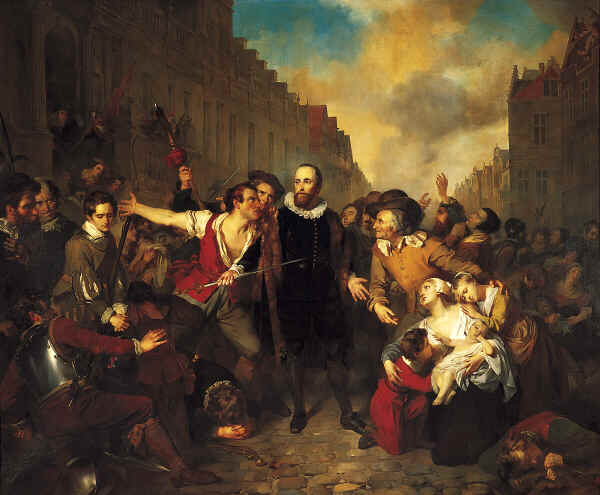 Self Sacrifice of Mayor Van Der Werff, 1829 - Густав Вапперс