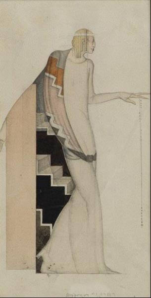 Sketch for the play "Hurriel Acosta", 1929 - Petre Otskheli