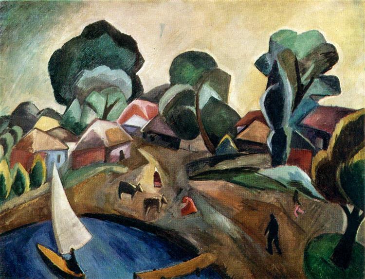 Landscape with a sail, 1912 - Роберт Рафаилович Фальк