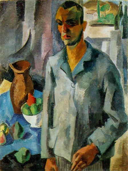 Self Portrait Against a Window, 1916 - Robert Rafailowitsch Falk