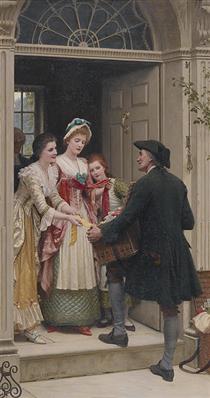 Ribbons and Laces for Very Pretty Faces - Edmund Blair Leighton