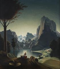 Landscape with Painter - Franz Sedlacek