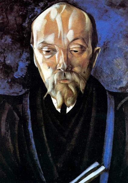 Portrait of Nicholas Roerich, 1917 - Борис Григорьев
